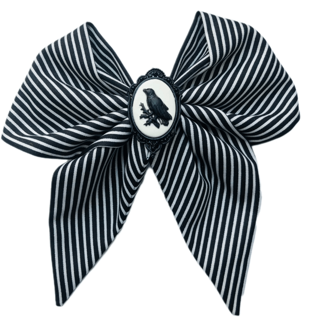 Barrette noeud - Corbeau Victorien 