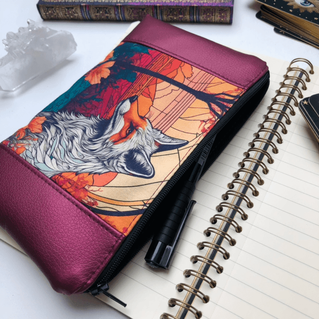 Trousse Talisman Renard - Automne pink