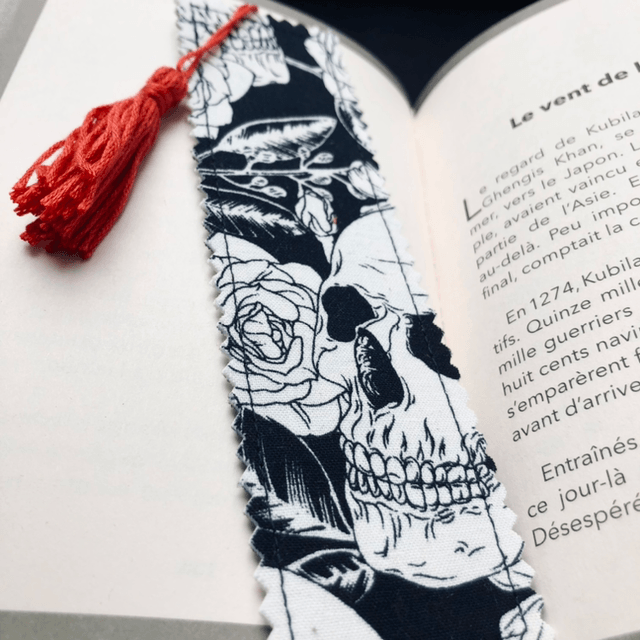 Marque page - Skull Flower