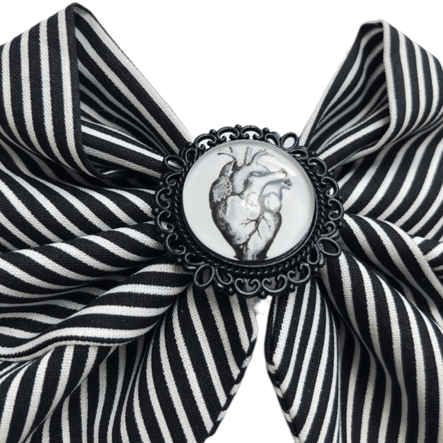 Barrette à cheveux noeud - Coeur Victorien Poe