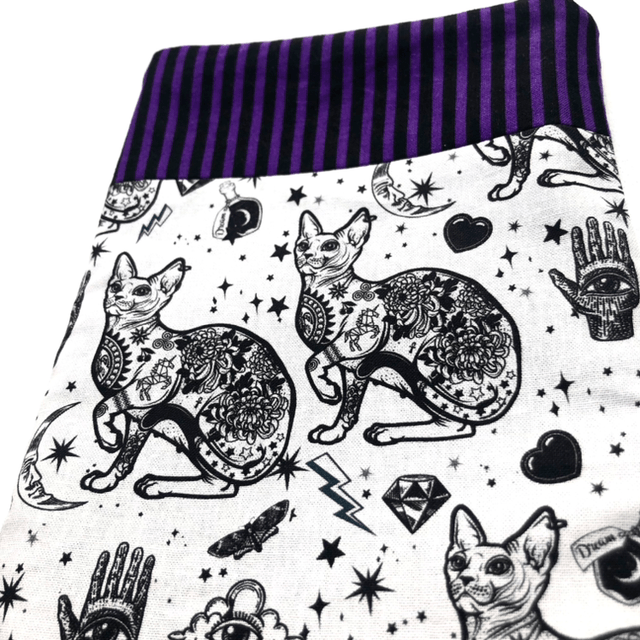 Pochette à livre de poche - Modèle Tattoo Cat 