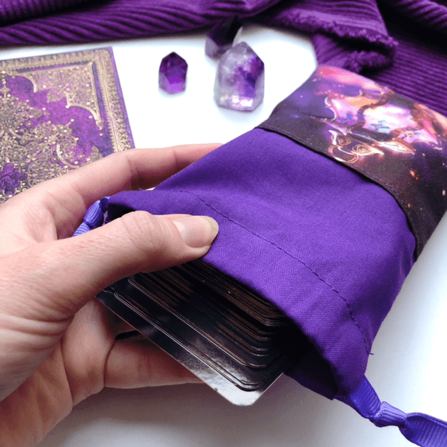 Pochon carte oracle/tarot - Lanterne mystique