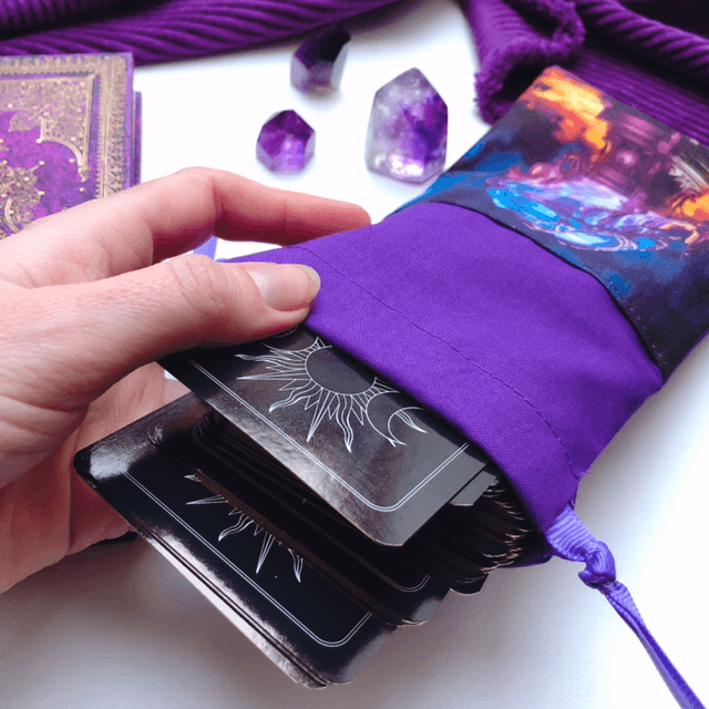 Pochon carte oracle/tarot - Cristal magique
