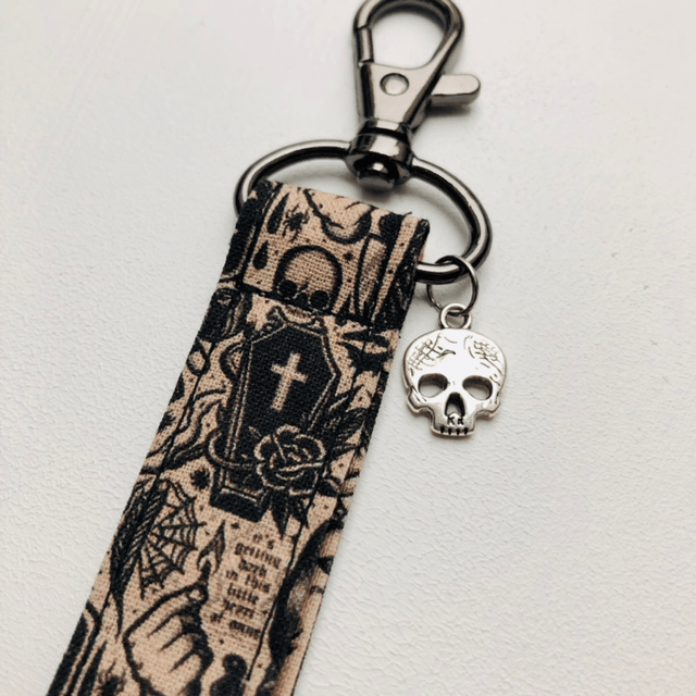 Porte clef dragonne - Cercueil goth