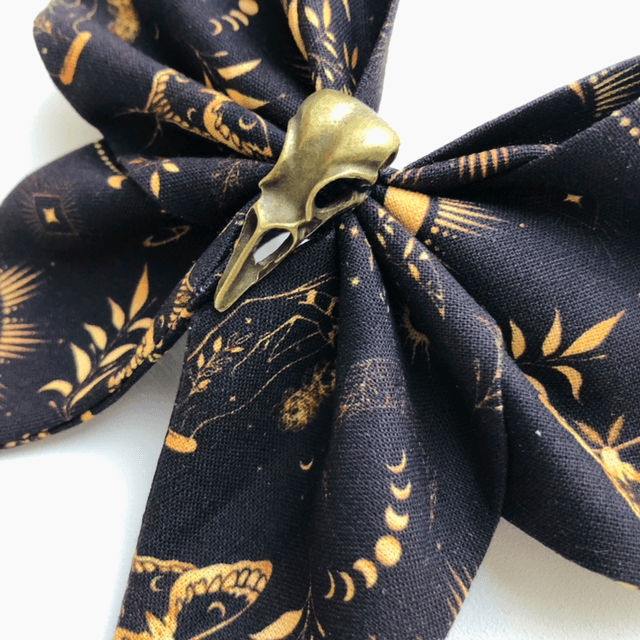 Barrette à cheveux Skull Bird Bronze 