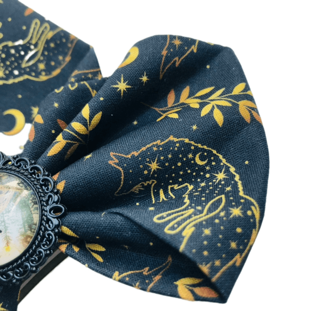Barrette à cheveux noeud - Renard Cosmic
