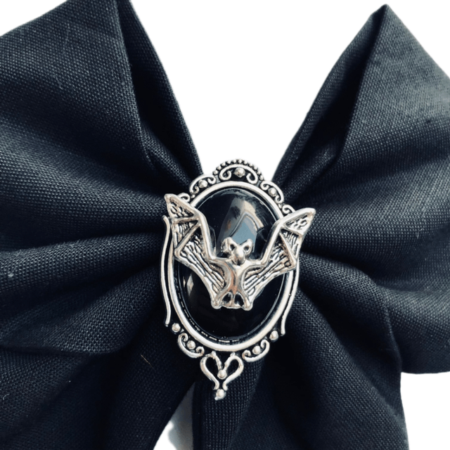 Barrette à cheveux noeud- Chauve-souris
