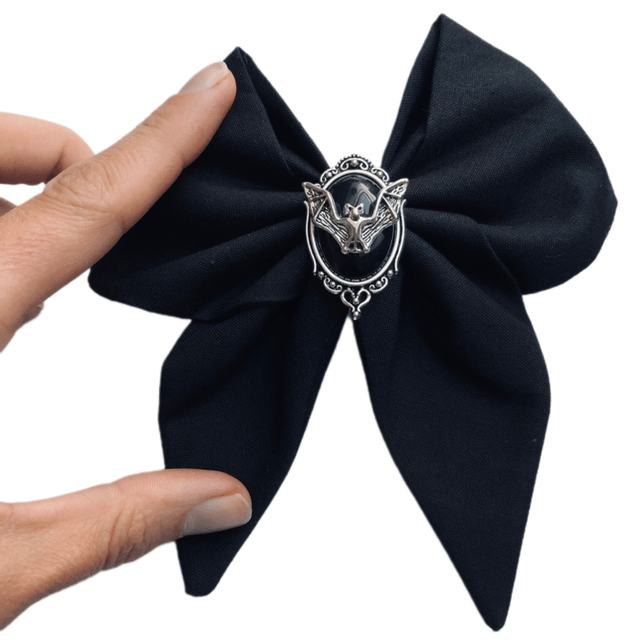 Barrette à cheveux noeud- Chauve-souris