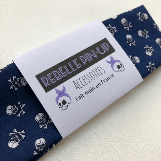 Bandeau à nouer - Modèle Mini Skull