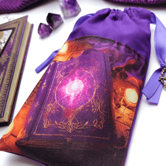 Pochon carte oracle/tarot - Grimoire enchanté
