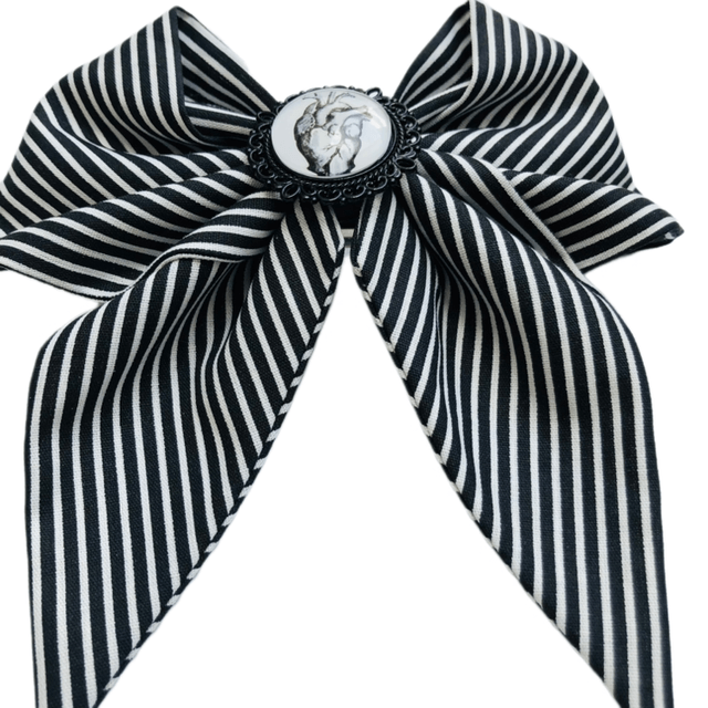 Barrette à cheveux noeud - Coeur Victorien Poe