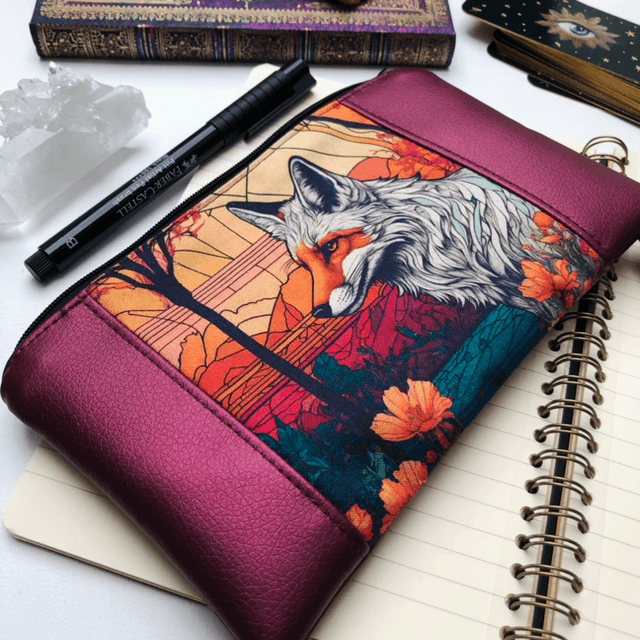 Trousse Talisman Renard - Automne pink