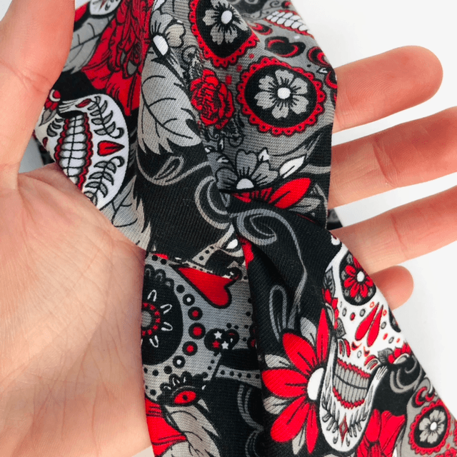 Bandeau extensible - Calaveras rouge