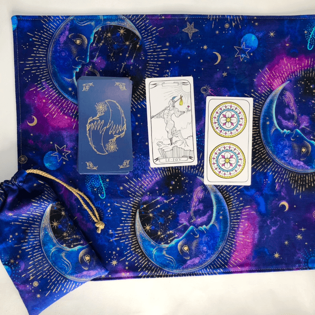 Tapis cosmic moon & pochon assorti
