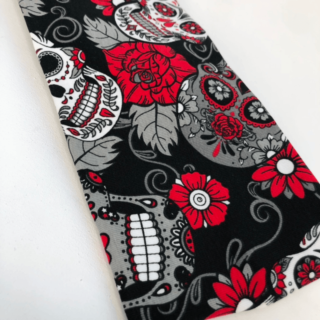 Bandeau extensible - Calaveras rouge