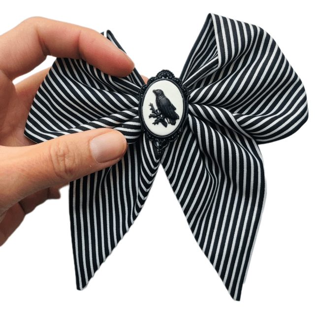 Barrette noeud - Corbeau Victorien 