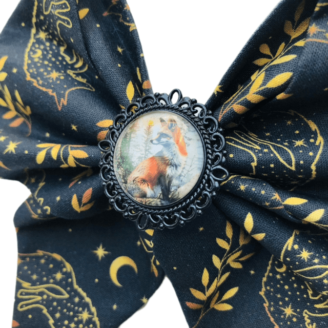 Barrette à cheveux noeud - Renard Cosmic