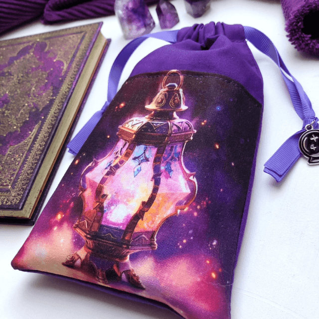 Pochon carte oracle/tarot - Lanterne mystique
