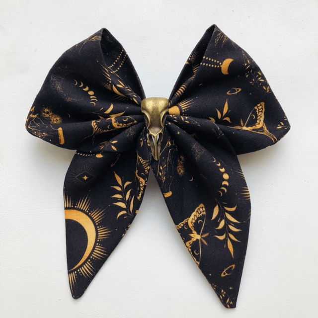 Barrette à cheveux Skull Bird Bronze 