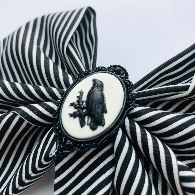 Barrette noeud - Corbeau Victorien 