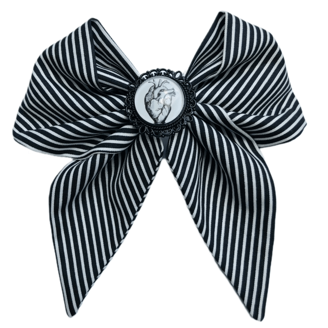 Barrette à cheveux noeud - Coeur Victorien Poe