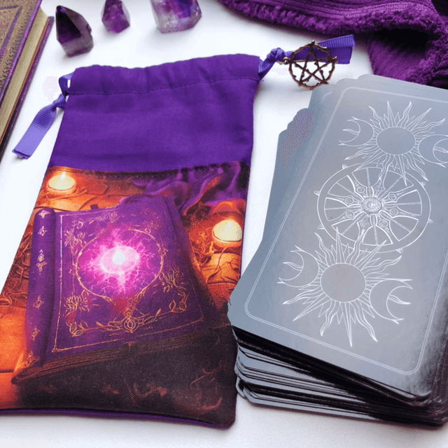 Pochon carte oracle/tarot - Grimoire enchanté