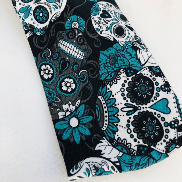 Bandeau extensible - Calaveras turquoise