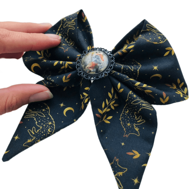 Barrette à cheveux noeud - Renard Cosmic