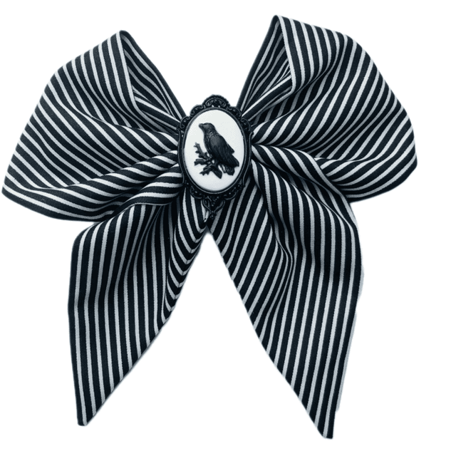 Barrette noeud - Corbeau Victorien 