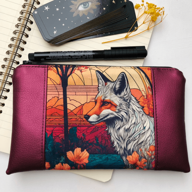 Trousse Talisman Renard - Automne pink