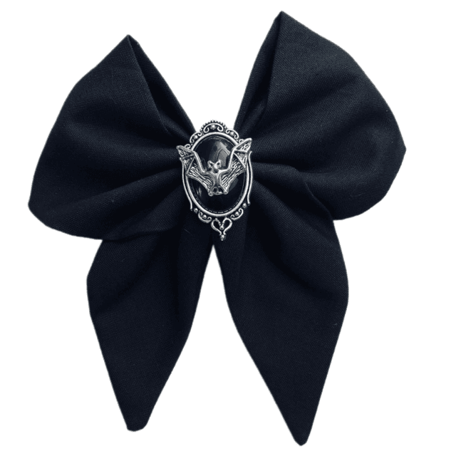 Barrette à cheveux noeud- Chauve-souris