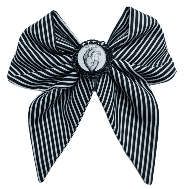 Barrette à cheveux noeud - Coeur Victorien Poe